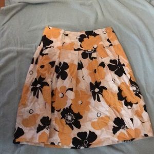 Skirt yellow/black floral